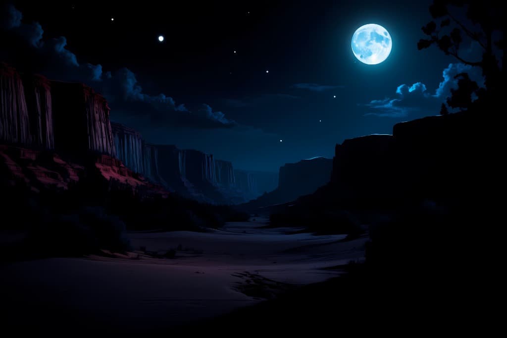 Moonlit Canyon Night